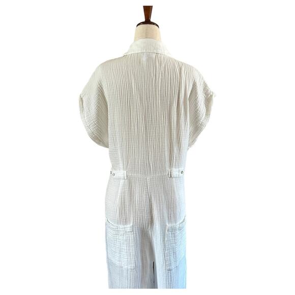 L*Space Stacie Wide Leg Button Front Cotton Utility Jumpsuit Size XL NWT - Picture 7 of 11